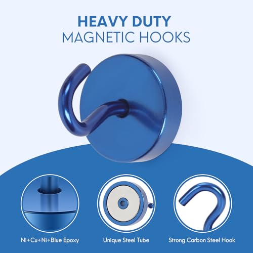 Magnetic Hooks Steel Tube Design for Cruise (Navyblue / 80lb Magnetic Hooks)