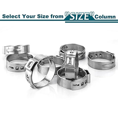 50 Pack 1 2 Inch PEX Cinch Clamps (1/2 Inch)