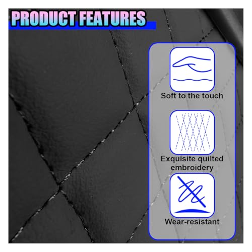 Leather Car Center Console Cover (Black)