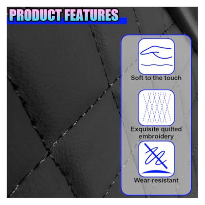 Leather Car Center Console Cover (Black)