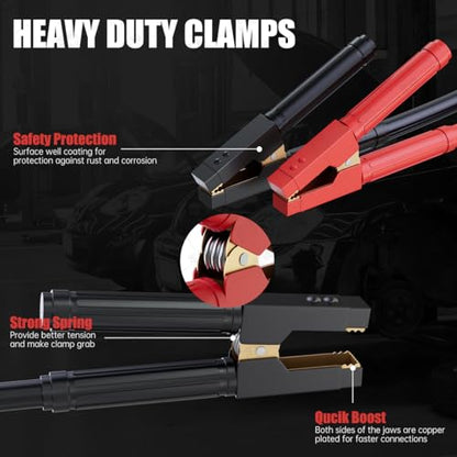Heavy Duty Jumper Cables for Car Battery (0 Gauge （25FT）)