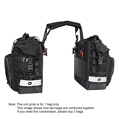 Motorcycle Saddle Bag Waterproof Motor Pannier Bag Luggage Pack Quick Release Motorbike Side Bag 20L (Black)