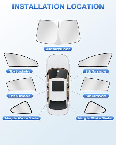 Sunshades for Tesla Model 3 2016 (Tesla Model 3 2018-Present)