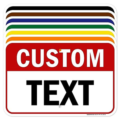 Custom Sign Custom Sign for Business (Header - Horizontal / 12x18 - Aluminum)