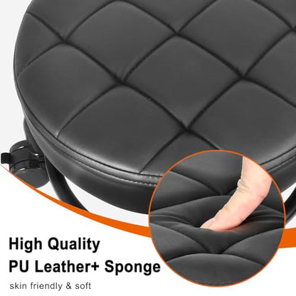Low Roller Seat Low Height Rolling Stool PU Leather Rolling Stool (Style 3)