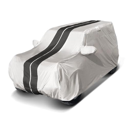 Car Cover Waterproof All Weather for 1946 (76. Sedan Delivery 1946-1960 / Light Gray / Black (Stripe))