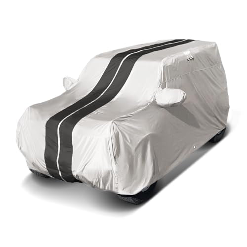 SUV Car Cover Waterproof All Weather for 1969 (Light Gray / Black (Stripe) / 43. Blazer K5 1969-1991)