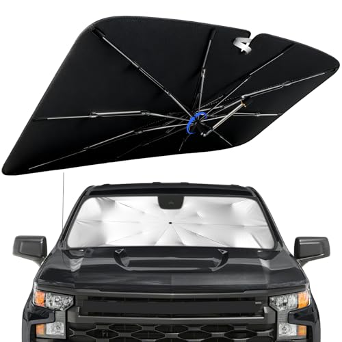 Windshield Sun Shade for Chevy Silverado 1500 2019 (Fit for Chevrolet Silverado 1500 2019-2026)