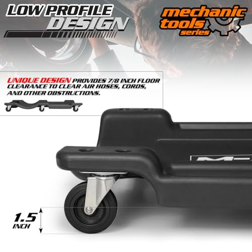 Mechanic Roller Creeper with Padded Headrest (Black / 40")