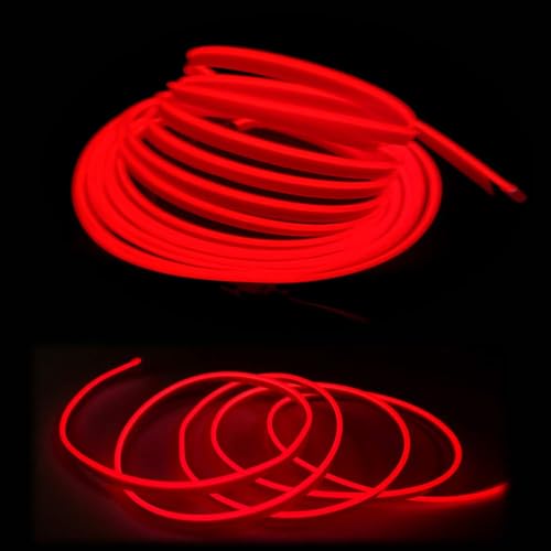 El Wire Red Interior Car LED Strip Lights (Red / 2 M)
