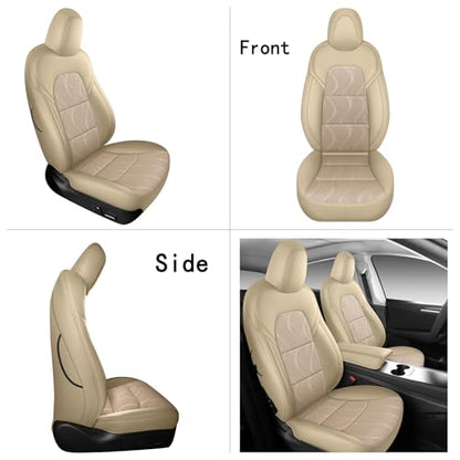 Tesla Model Y Seat Cover Full Set (Beige)