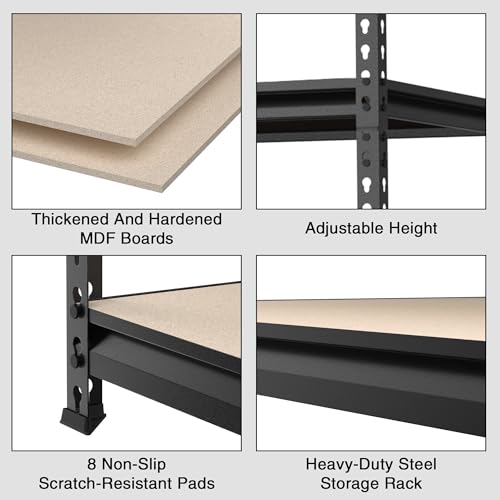 5 Tier Shelving with Particle Board (36"W x 18"D x 72"H)