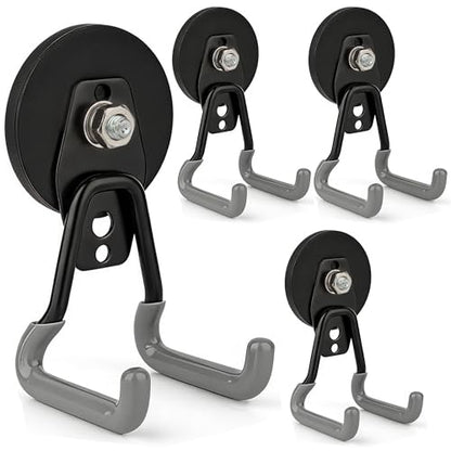 Pro Mag Upgraded Heavy Duty Magnetic Hooks (V1 Pro 2.59INCH 4PACK Gray Large Hooks)