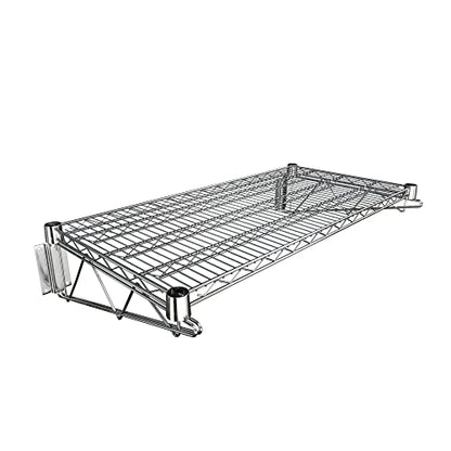 18" x 36" Chrome Wire Wall Mount Shelf (Chrome / 18" x 36")