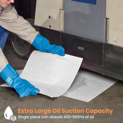 15"x18" Oil Absorbent Pads 200 Pack ((15"x18", 200pcs))