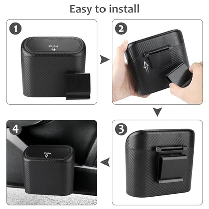 Car Trash Can with Lid (Carbon Fibre, Carbon Fibre)