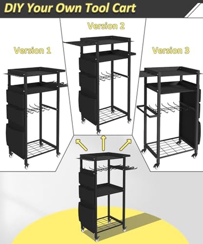 4 Tier Rolling Power Tool Organizer Storage Cart