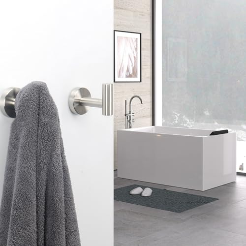 Bath Towel Hooks (Brushed Nickel / 16 Pack)