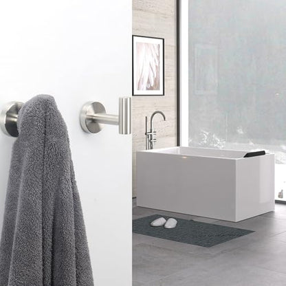 Bath Towel Hooks (Brushed Nickel / 16 Pack)