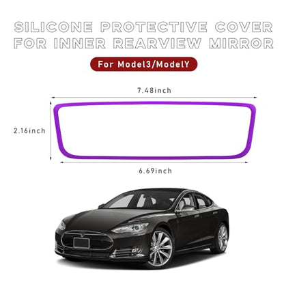 Car Rear View Mirror Protector Frame (Purple-1PCS)