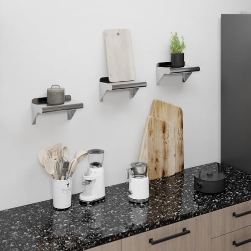 12 in. x 16 in. Stainless Steel Wall Mount Shelf (6 in. x 10 in.)