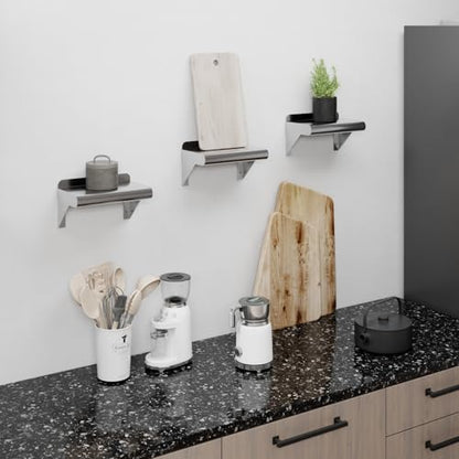 12 in. x 16 in. Stainless Steel Wall Mount Shelf (6 in. x 10 in.)