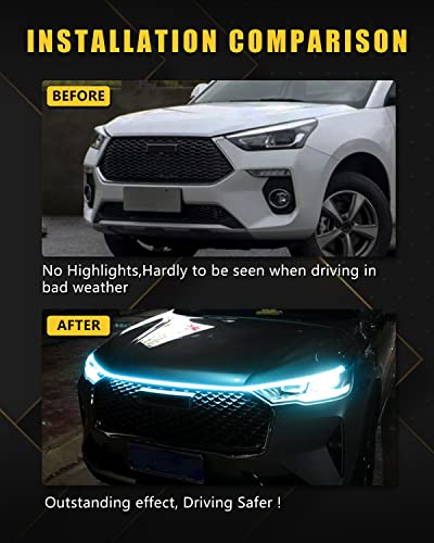 LED Hood Light Strip (Dynamic Ice Blue / 59 inches)