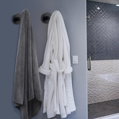 Bath Towel Hooks (Matte Black / 3 Pack)