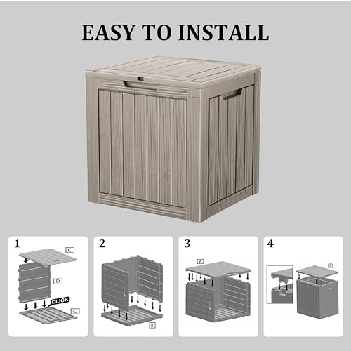 35 Gallon Lockable Resin Deck Box (Gray / 35 gallons)