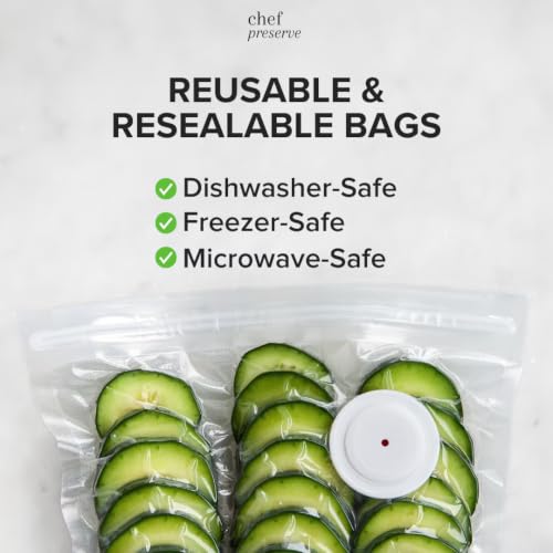Compact Vacuum Sealer for Food (Vacuum Sealer + 10 Bags)