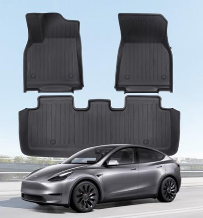 Floor Mats Fits for Tesla Model Y 5 (3 PCS for Tesla Model Y 5-Seat 2020-2024)