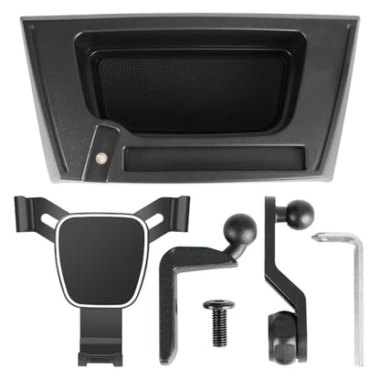 Car Phone Holder Center Console Organizer For Jeep Wrangler JK JKU 2011 2012 2013 2014 2015 2016 2017 Auto Accessories Navigation Bracket Interior Decoration Screen dash board Mobile Cell Mount case (for Wrangler 2011-2017)