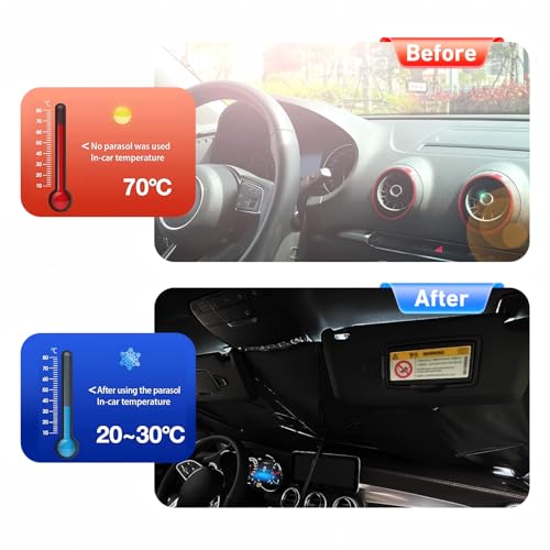 1 PC Car Sunshade Umbrella (1 PC / Silver #B)