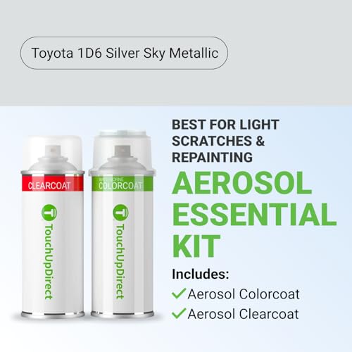 Car Paint Touch Up Spray Kit (Aerosol Spray - Essential Kit / Silver Sky Metallic)