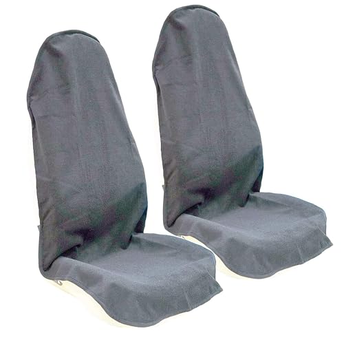 Car Seat Cover Protector Front Seats (2Pcs Front Seat Towel / Grey)