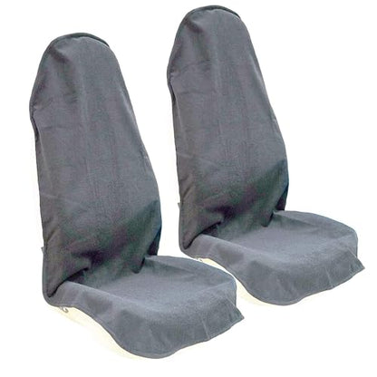Car Seat Cover Protector Front Seats (2Pcs Front Seat Towel / Grey)