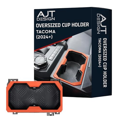 Oversize Cup Holder Compatible with Toyota Tacoma 2024+ (Solar Octane/Black)