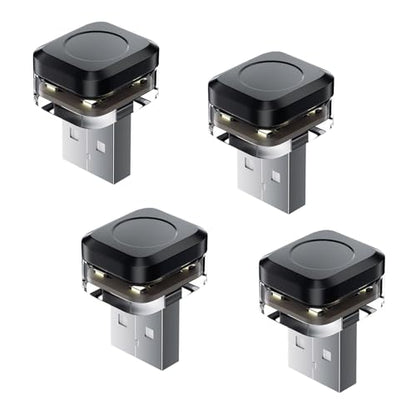4 PCS Car Interior USB LED Lights