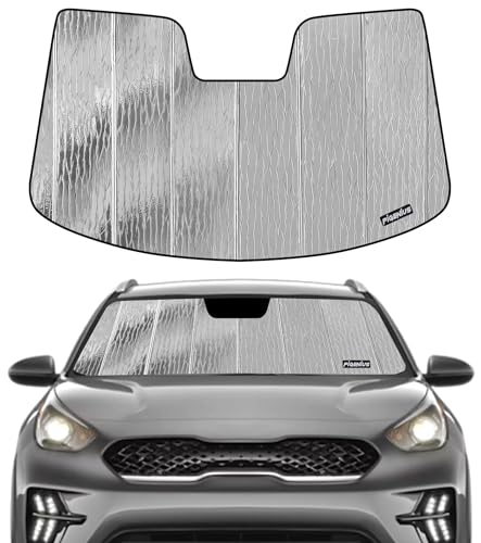 Windshield Sunshade for Kia NIRO 2017 (Silver Water Ripple)