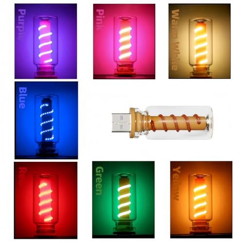 3D Dimmable Touch Control USB Car Interior Lights (Clear-Purple)
