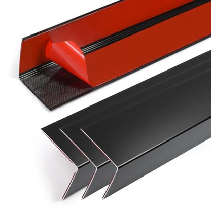 4PCS 45" Black Metal Corner Protectors (4pack-45.0 x 2.0 x 2.0 in / Black)