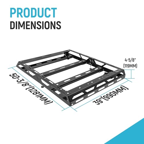 50" Roof Rack Cargo Basket W (50.38" x 39" x 4.75")