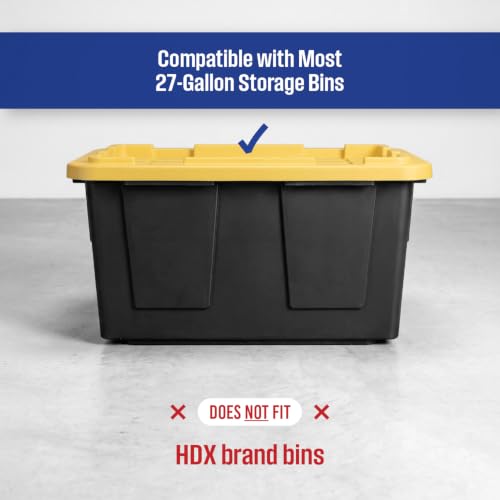 5 Tier Steel Tote Rack for 27 Gallon Bins (2 Pack / Black)