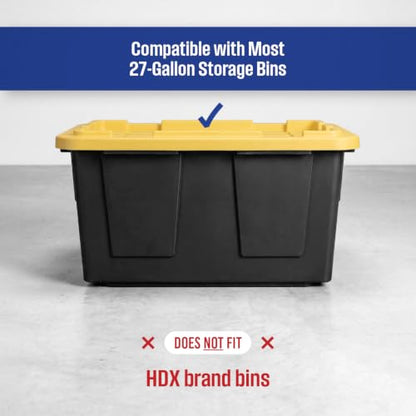 5 Tier Steel Tote Rack for 27 Gallon Bins (2 Pack / Silver)