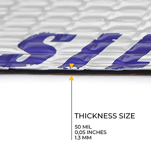 50 mil (1.3mm) 52 sqft Car Sound Deadening mat - Butyl Automotive Sound Deadener - Noise Insulation and Vibration Dampening Material ( 52 sqft) (NewSLS50_52)