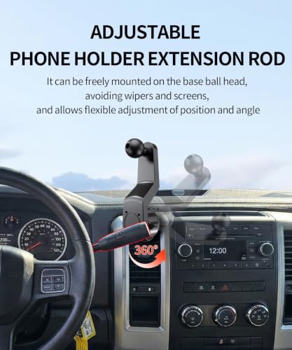 Car Phone Holder for Dodge Ram 1500 2009 (for 2009-2012 Ram 1500 & 2010-2012 Ram 2500 3500)