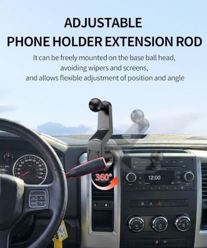 Car Phone Holder for Dodge Ram 1500 2009 (for 2009-2012 Ram 1500 & 2010-2012 Ram 2500 3500)