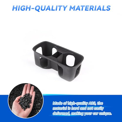 Black Center Console Cup Holder Compatible with Land Rover Defender 90 110 130 2020 (For Defender 2022-2024)