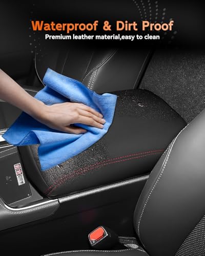 for 2024 2025 2026 Lexus GX 550 Center Console Cover Armrest Box Cover for GX550 (Lexus GX 550-Black leather red line)