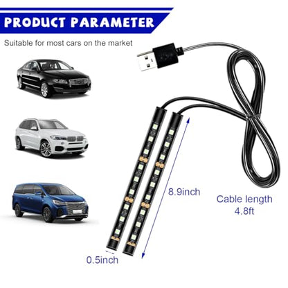 Car LED Strip Light (USB / Green)